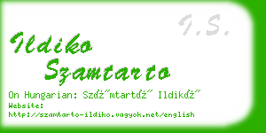 ildiko szamtarto business card
